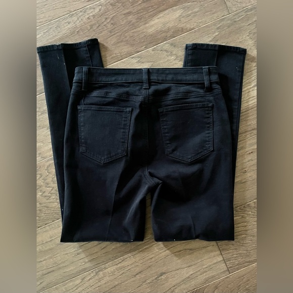 Talbots Women’s Size 6P Black High Waist Straight Leg Jeans Pants Denim Cotton - Picture 2 of 7